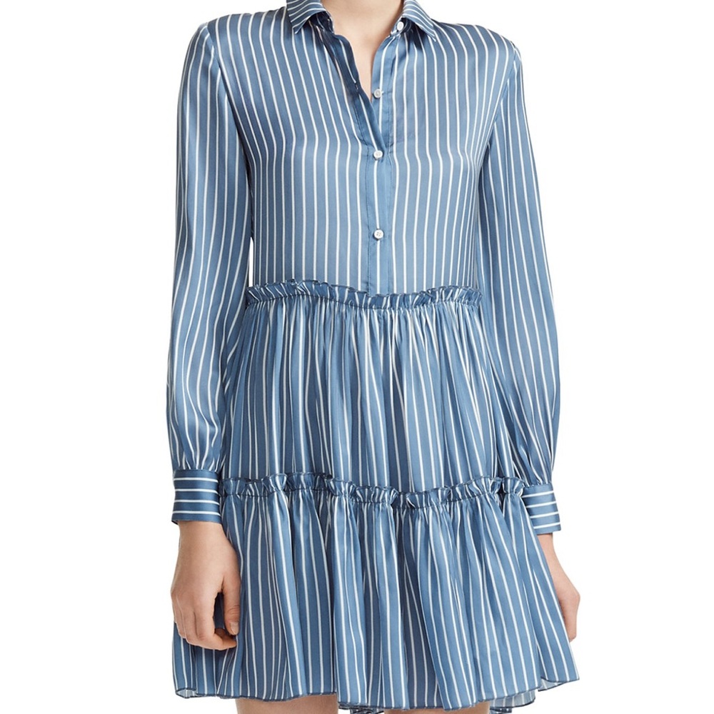 Maje Blue and White Striped Dress - Picture 2 of 6